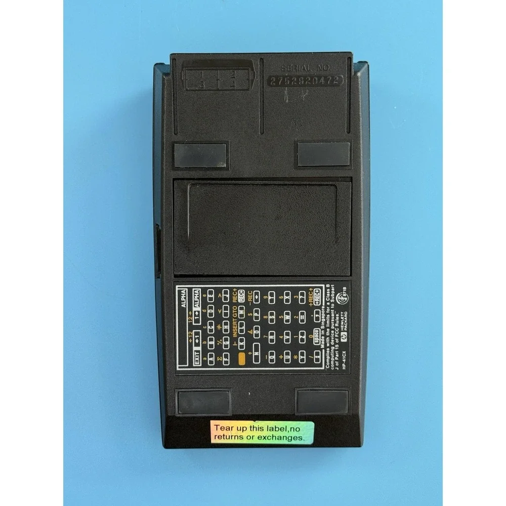 Hewlett Packard Vintage Scientific Calculator HP 41CX X Memory No Batteries
